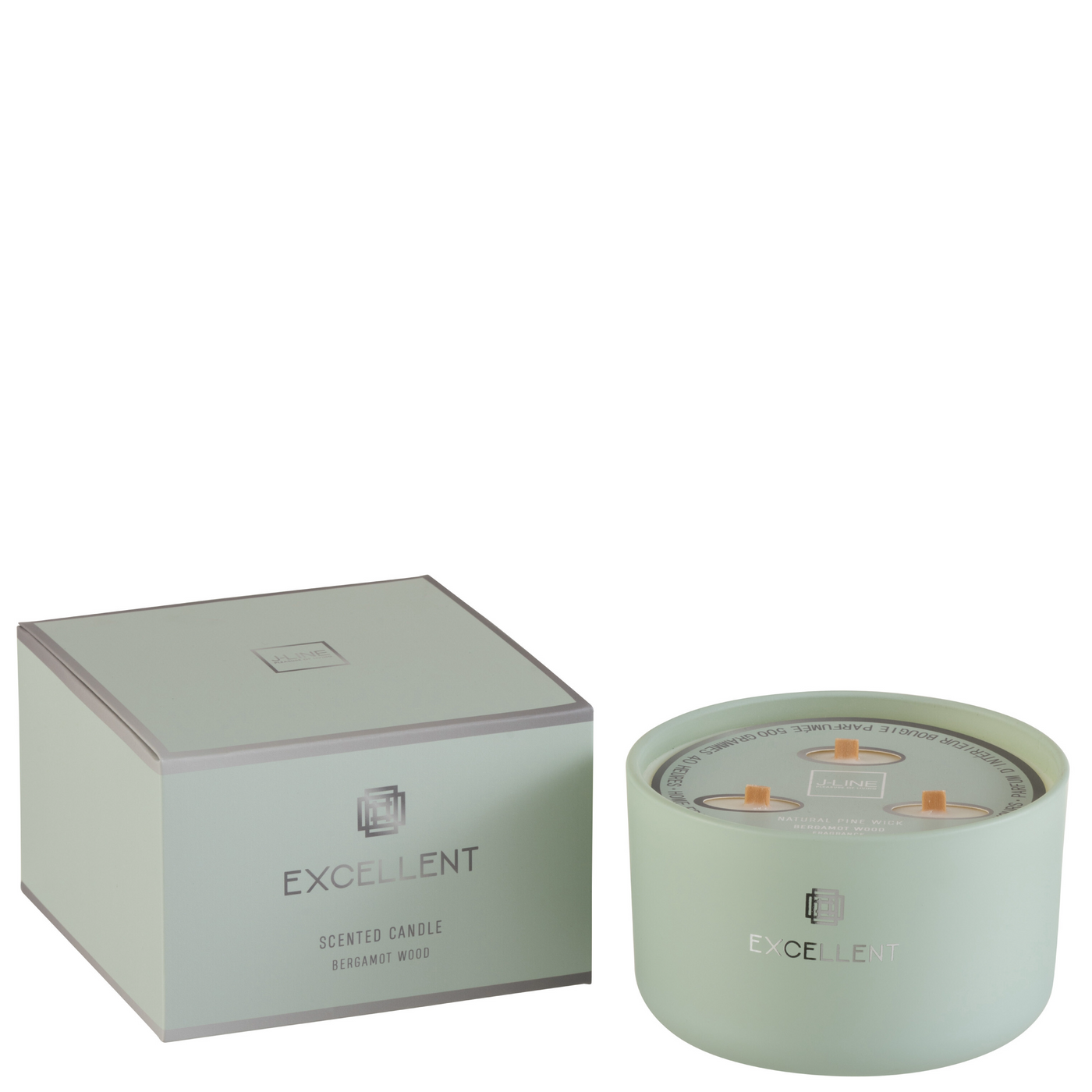 SCENTED CANDLE EXCELLENT GLASS MINT GREEN LARGE-40U