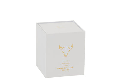 SCENTED CANDLE ASTRO TAURUS WHITE-50H