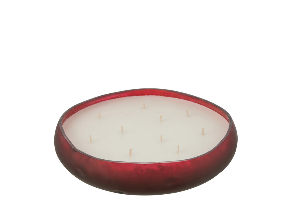 Scented Candle Livia Glass Red Large-40H