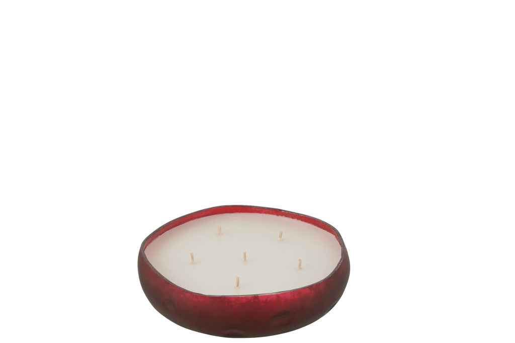 Scented Candle Livia Glass Red Medium-19H